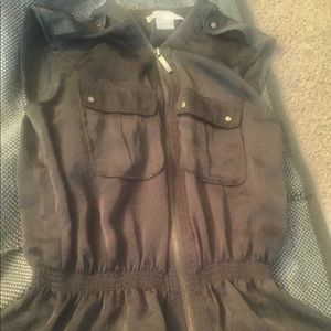 Michael Kors satin olive green vest